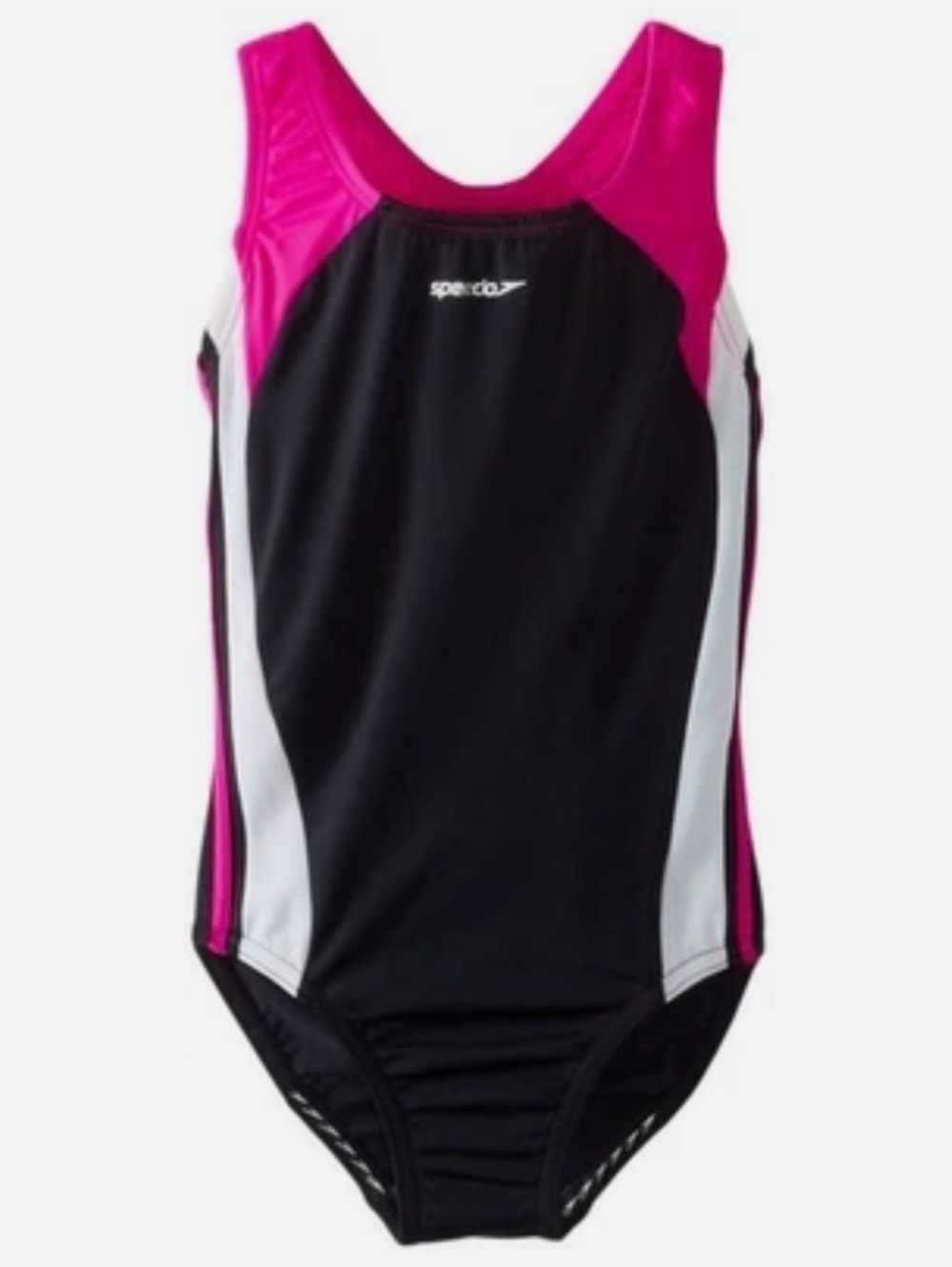 Speedo Girls' Swimsuit One Piece Infinity Splice Thick Strap Size 14